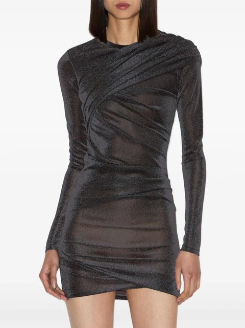 MARANT ÉTOILE Denise draped long-sleeve mini dress - Grey - zdjęcie produktu nr 1