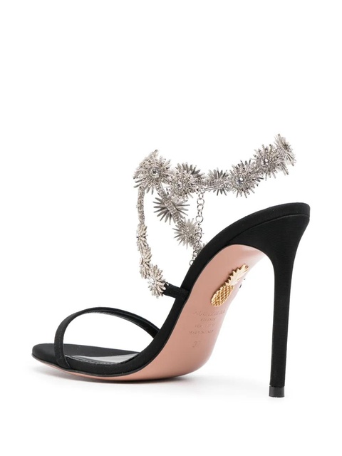 Aquazzura Comet 105mm crystal-embellished sandals - Black - zdjęcie produktu nr 1