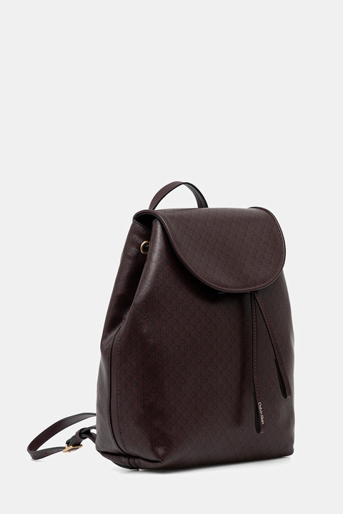 Calvin Klein plecak damski kolor bordowy mały wzorzysty LV04F3271G - zdjęcie produktu nr 2
