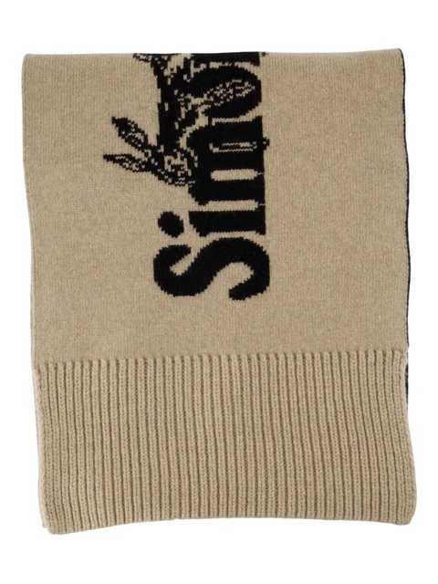 Simone Rocha logo ribbed scarf - Neutrals - zdjęcie produktu nr 2