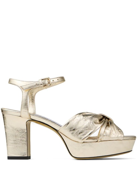 Jimmy Choo 80mm Heloise sandals - Gold - zdjęcie produktu nr 1