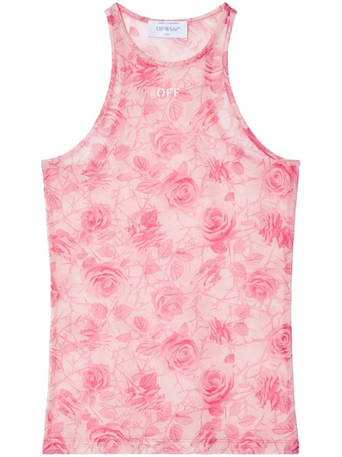 Off-White Off Stamp Roses tank top - Pink - zdjęcie produktu nr 1