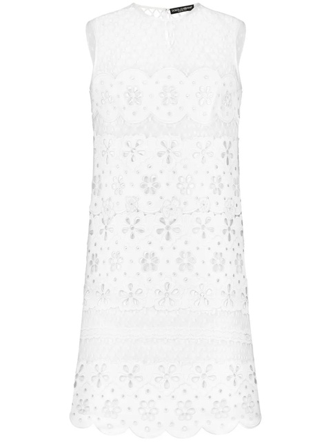 Dolce & Gabbana embroidered mesh minidress - White - zdjęcie produktu nr 1
