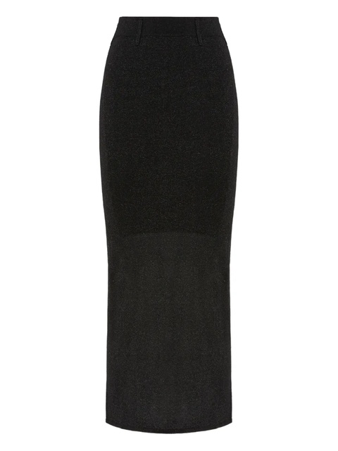 Missoni metallic-detail slit skirt - Black - zdjęcie produktu nr 1