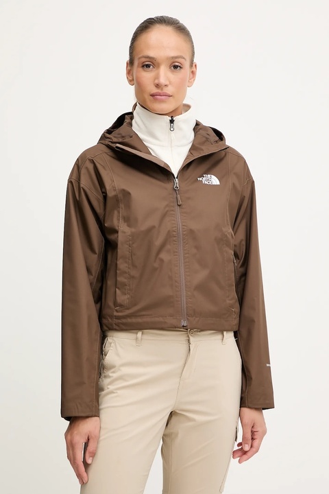 The North Face kurtka outdoorowa Cropped Quest kolor brązowy przejściowa NF0A55EP1OI1 - zdjęcie produktu nr 1