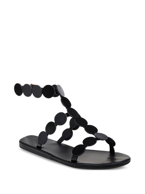 Ancient Greek Sandals Triton circle-embellished flat sandals - Black - zdjęcie produktu nr 2