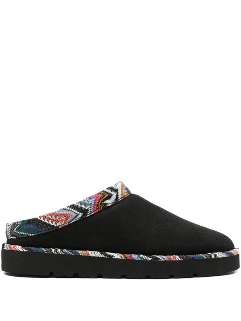 Missoni patterned-trim slippers - Black - zdjęcie produktu nr 1