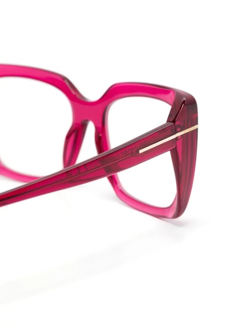 TOM FORD Eyewear FT5992B rectangle-frame glasses - Pink - zdjęcie produktu nr 2