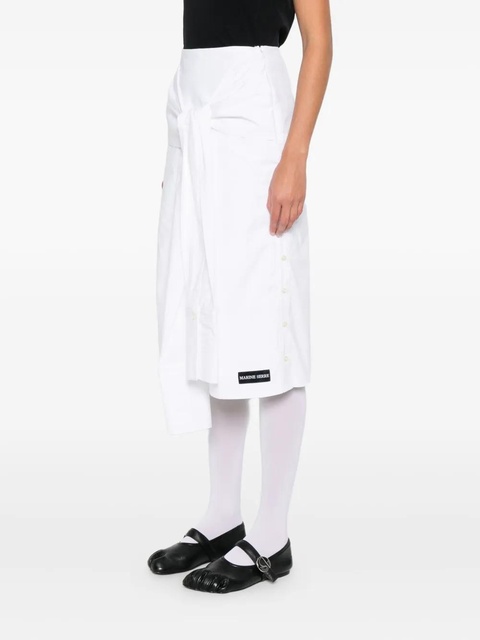 Marine Serre wrapped midi skirt - White - zdjęcie produktu nr 1