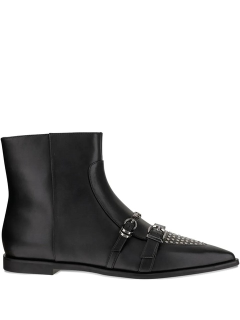 PINKO buckle-detail pointed-toe boots - Black - zdjęcie produktu nr 2