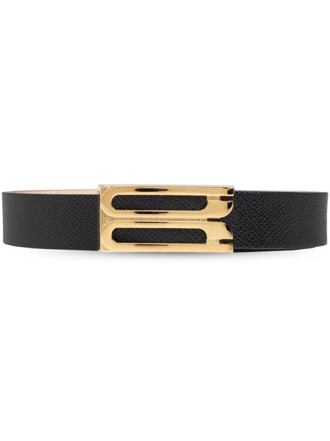 Victoria Beckham regular Dorian leather belt - Black - zdjęcie produktu nr 1