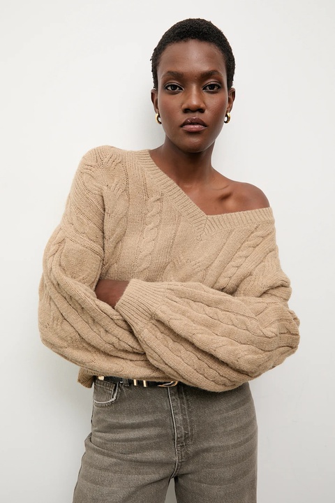 Answear.LAB sweter z dodatkiem wełny damski kolor brązowy - zdjęcie produktu nr 1