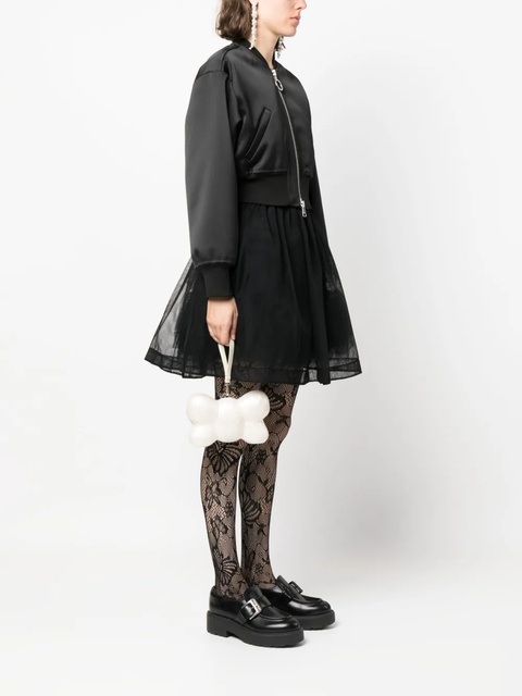 Simone Rocha pearlescent-effect bow-shaped clutch - White - zdjęcie produktu nr 2