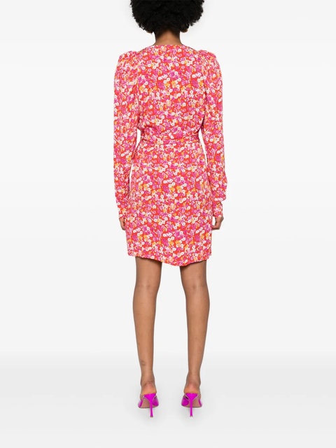 ROTATE BIRGER CHRISTENSEN x Reina Olga floral-jacquard wrap dress - Red - zdjęcie produktu nr 2