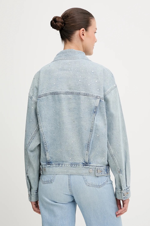 Levi's kurtka jeansowa kolor niebieski przejściowa A1743 - zdjęcie produktu nr 2