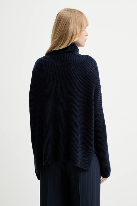 MAX&Co. sweter kaszmirowy damski kolor granatowy lekki z golfem 2528366044200 - zdjęcie produktu nr 2