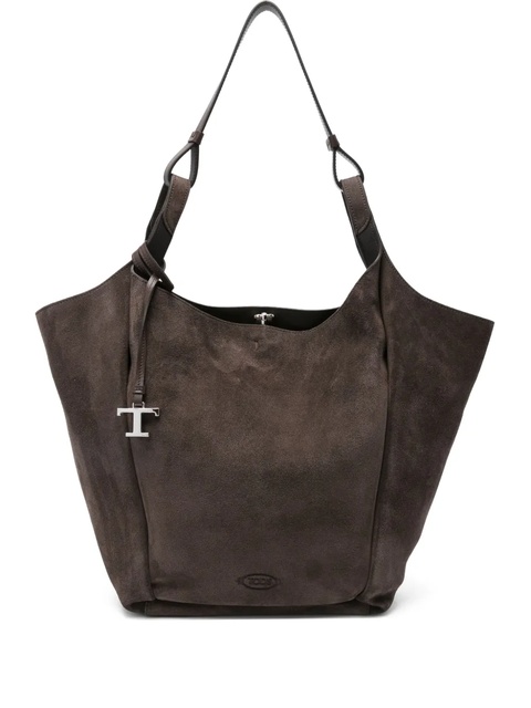 Tod's suede tote bag - Brown - zdjęcie produktu nr 1