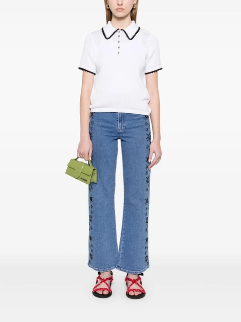 Maje knitted polo top - White - zdjęcie produktu nr 2