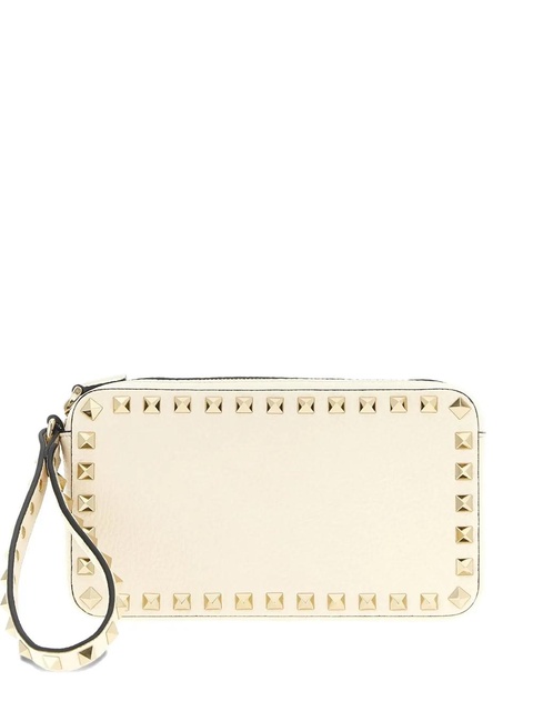 Valentino Garavani Ruckstud wrist-strap clutch bag - Neutrals - zdjęcie produktu nr 1