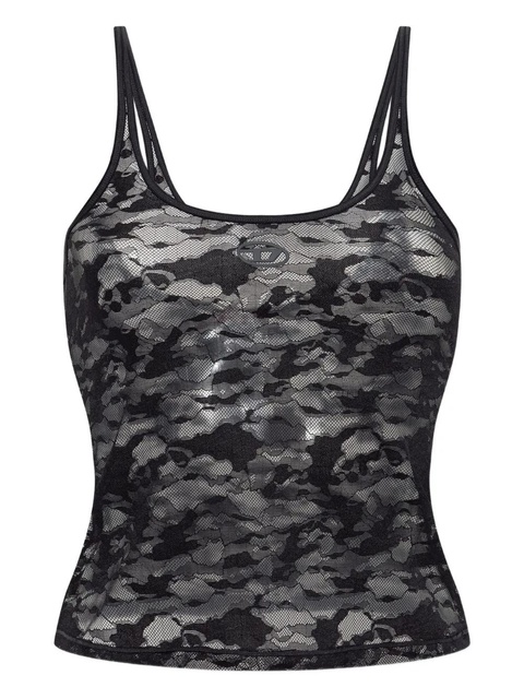 Diesel Kirsten lace-patterned camisole top - Black - zdjęcie produktu nr 1
