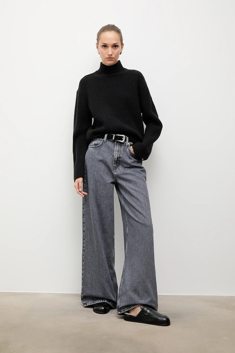 Answear.LAB klapki skórzane damskie kolor czarny - zdjęcie produktu nr 2