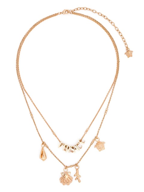 Versace logo-lettering necklace - Gold - zdjęcie produktu nr 1