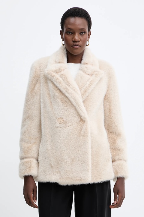 Twinset płaszcz kolor beżowy 252TT2154 - zdjęcie produktu nr 1