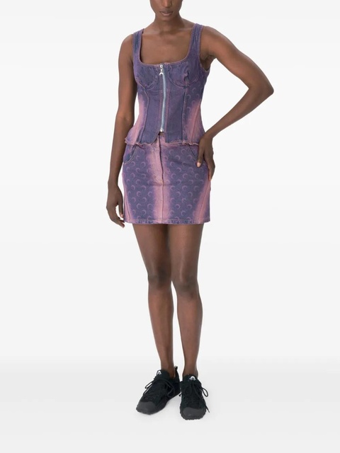 Marine Serre Moon Laser denim top - Purple - zdjęcie produktu nr 2