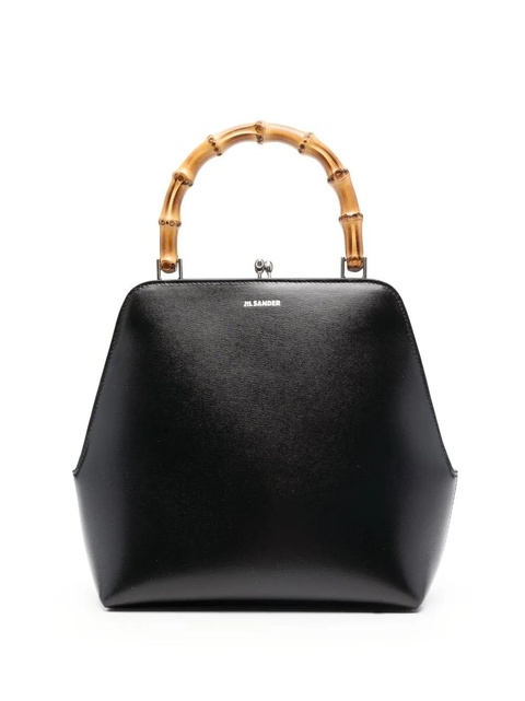 Jil Sander Goji Bamboo small leather top handle bag - Black - zdjęcie produktu nr 1