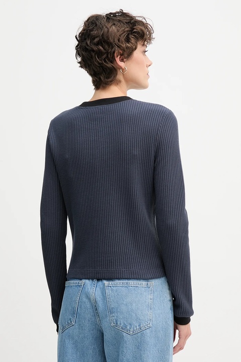 Calvin Klein Jeans longsleeve kolor granatowy LV047D225G - zdjęcie produktu nr 2