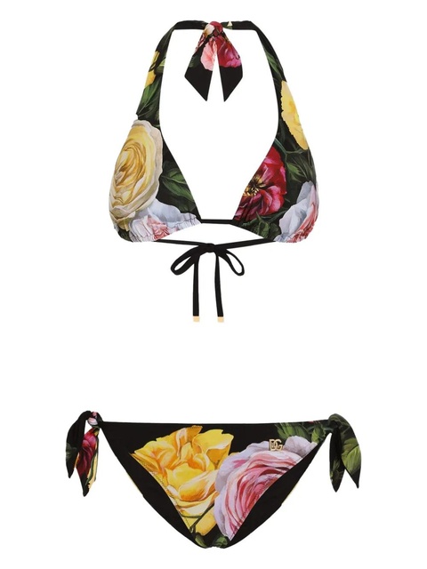 Dolce & Gabbana DNA floral-print bikini set - Black - zdjęcie produktu nr 1
