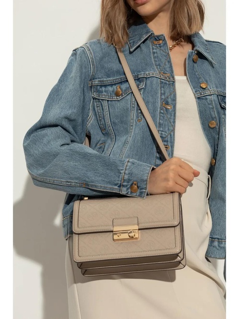 Tory Burch T Monogram leather shoulder bag - Neutrals - zdjęcie produktu nr 2