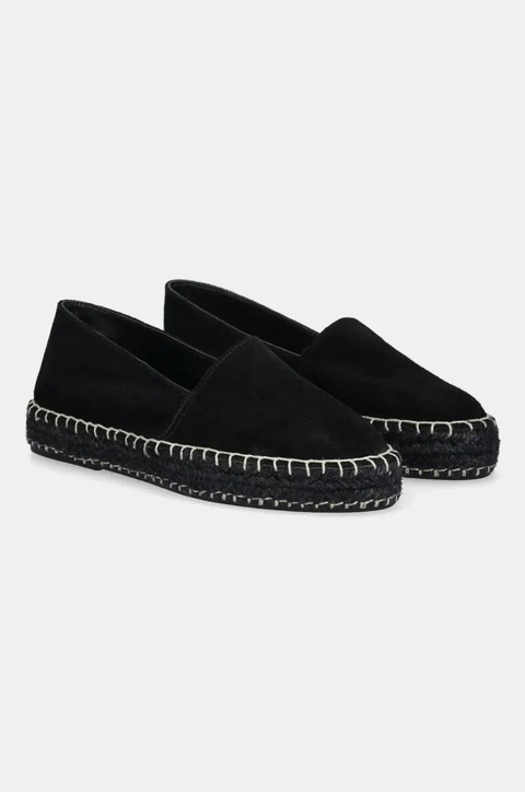 Answear.LAB espadryle zamszowe kolor czarny na platformie - zdjęcie produktu nr 1