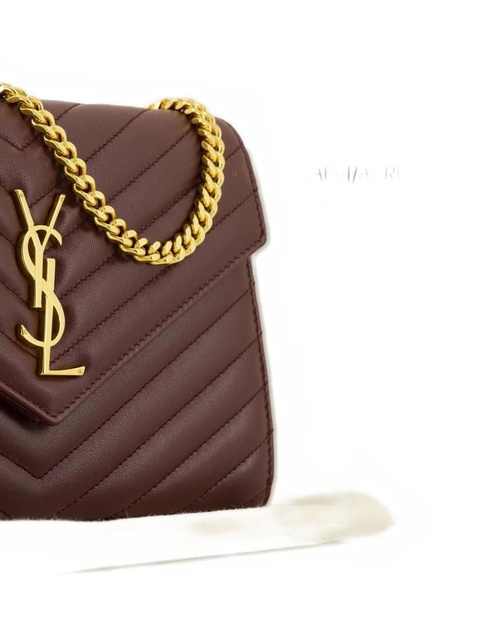 Saint Laurent Cassandre chain-strap logo-plaque shoulder bag - Red - zdjęcie produktu nr 2