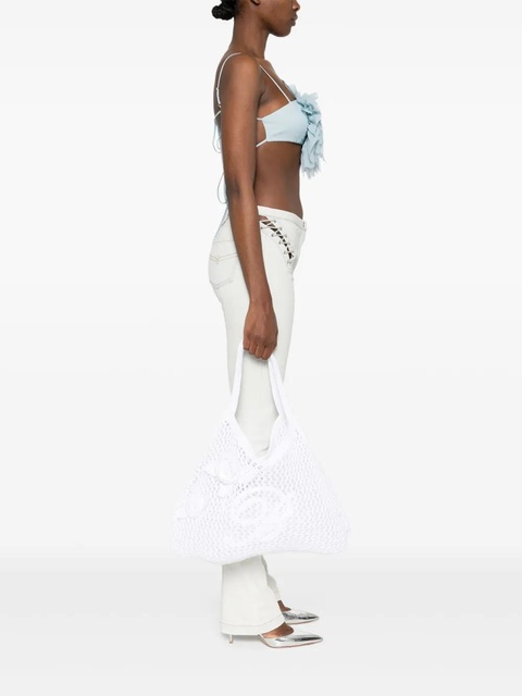 Blumarine logo-embroidered shoulder bag - White - zdjęcie produktu nr 2