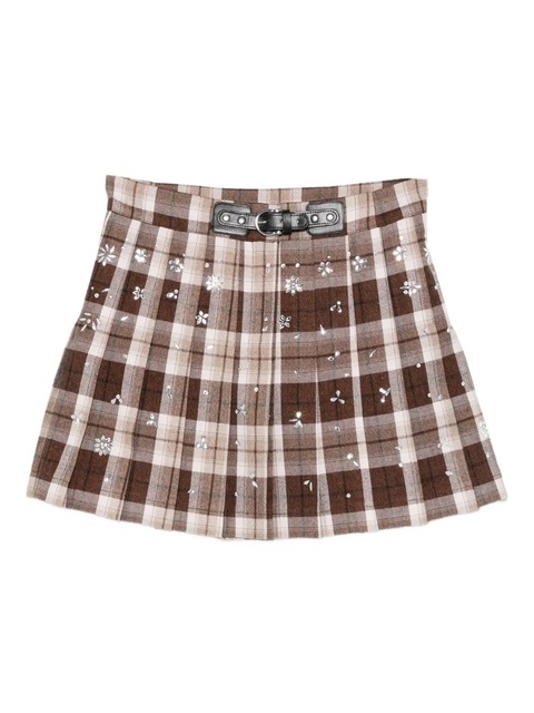 Maje check-pattern belted skirt - Brown - zdjęcie produktu nr 1