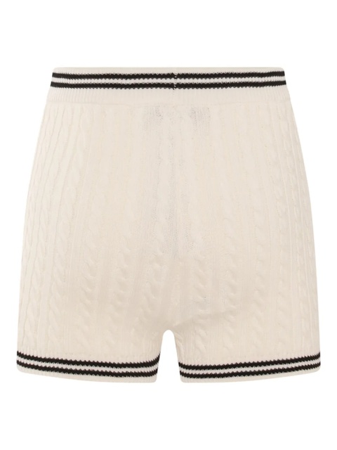 Alessandra Rich cable-knit shorts - White - zdjęcie produktu nr 1