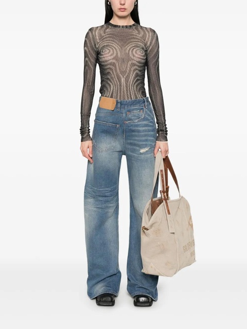 MM6 Maison Margiela twist jeans - Blue - zdjęcie produktu nr 1