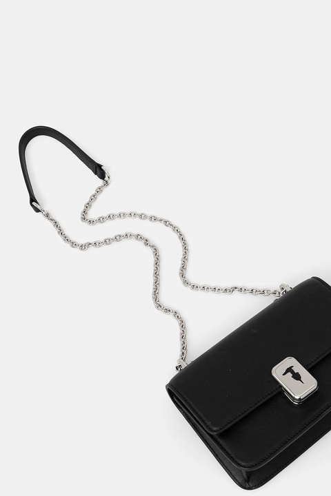 Trussardi torebka skórzana kolor czarny Z603E005980N - zdjęcie produktu nr 2