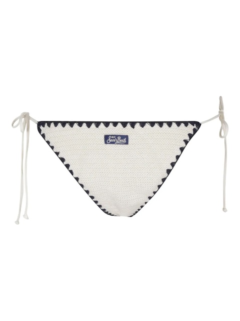MC2 Saint Barth Marielle crochet-knit bikini bottom - Neutrals - zdjęcie produktu nr 2