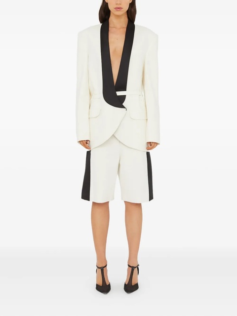 Christopher Esber contrast-lapel tuxedo blazer - White - zdjęcie produktu nr 2
