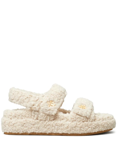 Tory Burch Kira faux-shearling sandals - Neutrals - zdjęcie produktu nr 1