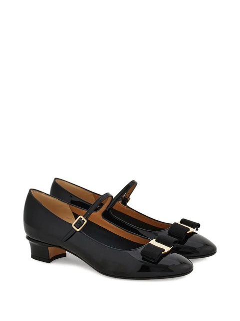 Ferragamo 30mm Vara bow-detail Mary Jane pumps - Black - zdjęcie produktu nr 2