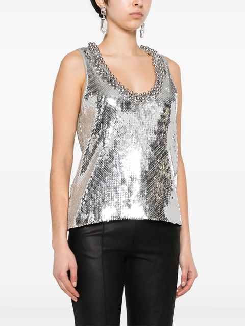 Rabanne sequin-embellished top - Silver - zdjęcie produktu nr 2