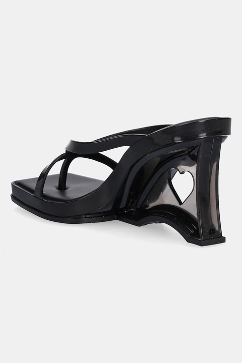 Melissa japonki GLASS HEEL AD damskie kolor czarny na koturnie M 35801 AW696 - zdjęcie produktu nr 2