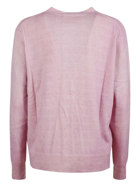 MARANT ÉTOILE logo-embroidery button-fastening cardigan - Pink - zdjęcie produktu nr 1