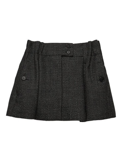 Prada check-pattern wool mini skirt - Black - zdjęcie produktu nr 1