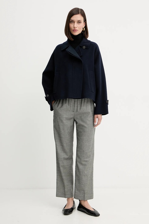 Weekend Max Mara płaszcz wełniany CARELLA kolor granatowy 2525086031600 - zdjęcie produktu nr 2