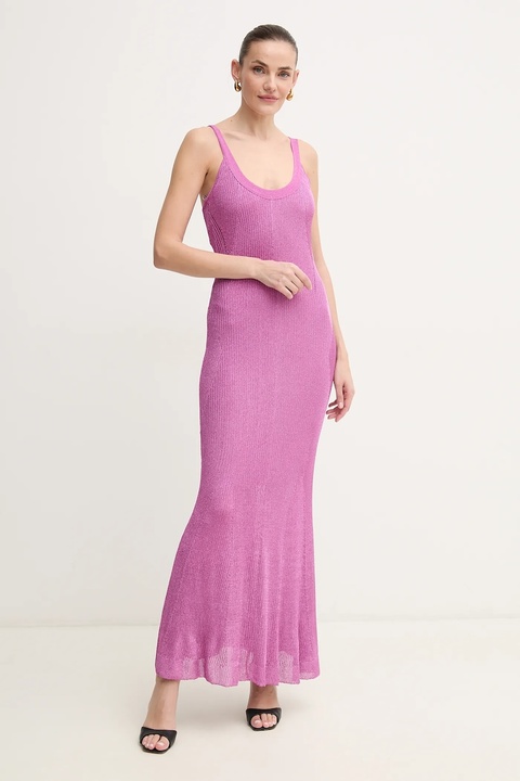 Herve Leger sukienka Carmen kolor różowy maxi dopasowana GRM8513103 - zdjęcie produktu nr 2
