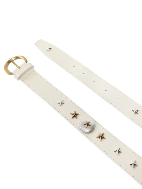 PINKO star-studded leather belt - White - zdjęcie produktu nr 2